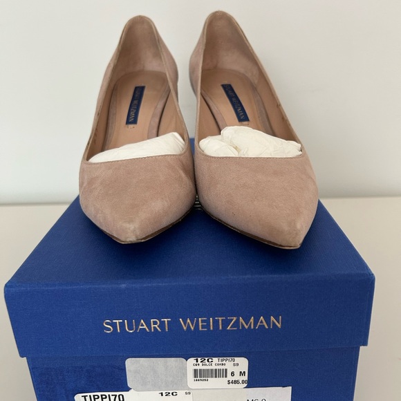 Stuart Weitzman Blush Suede Heels - Picture 4 of 7